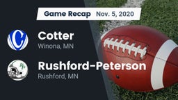 Recap: Cotter  vs. Rushford-Peterson  2020