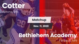 Matchup: Cotter  vs. Bethlehem Academy  2020