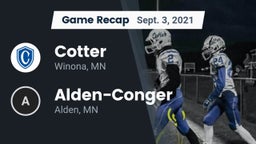 Recap: Cotter  vs. Alden-Conger  2021