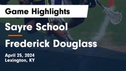 Sayre School vs Frederick Douglass Game Highlights - April 25, 2024