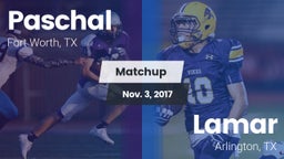 Matchup: Paschal  vs. Lamar  2017