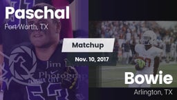 Matchup: Paschal  vs. Bowie  2017