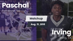 Matchup: Paschal  vs. Irving  2018