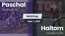 Matchup: Paschal  vs. Haltom  2018