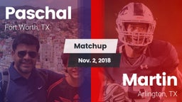 Matchup: Paschal  vs. Martin  2018
