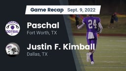 Recap: Paschal  vs. Justin F. Kimball  2022