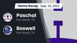Recap: Paschal  vs. Boswell   2022