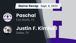 Recap: Paschal  vs. Justin F. Kimball  2023