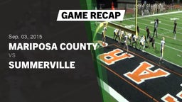 Recap: Mariposa County  vs. Summerville  2015