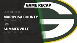 Recap: Mariposa County  vs. Summerville  2016