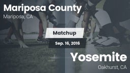 Matchup: Mariposa County vs. Yosemite  2016