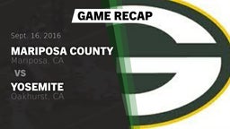 Recap: Mariposa County  vs. Yosemite  2016