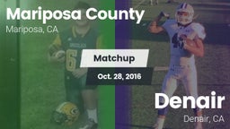 Matchup: Mariposa County vs. Denair  2016