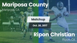 Matchup: Mariposa County vs. Ripon Christian  2017
