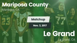 Matchup: Mariposa County vs. Le Grand  2017
