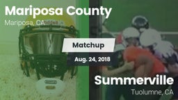 Matchup: Mariposa County vs. Summerville  2018