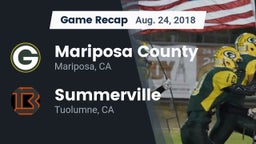 Recap: Mariposa County  vs. Summerville  2018