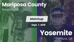 Matchup: Mariposa County vs. Yosemite  2018