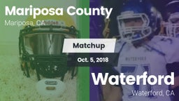 Matchup: Mariposa County vs. Waterford  2018