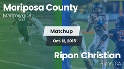 Matchup: Mariposa County vs. Ripon Christian  2018