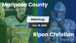 Matchup: Mariposa County vs. Ripon Christian  2019