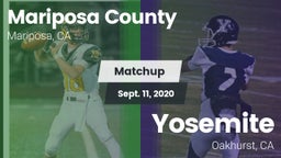 Matchup: Mariposa County vs. Yosemite  2020