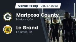 Recap: Mariposa County  vs. Le Grand  2023