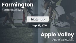 Matchup: Farmington High vs. Apple Valley  2016
