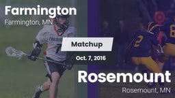 Matchup: Farmington High vs. Rosemount  2016