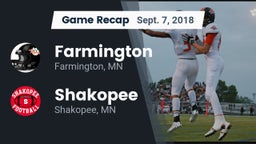 Recap: Farmington  vs. Shakopee  2018