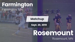 Matchup: Farmington High vs. Rosemount  2019