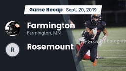 Recap: Farmington  vs. Rosemount 2019