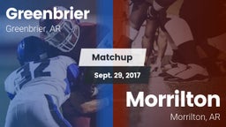 Matchup: Greenbrier High vs. Morrilton  2017