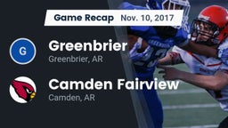 Recap: Greenbrier  vs. Camden Fairview  2017