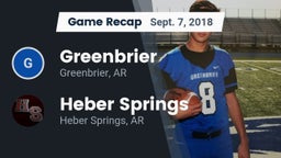 Recap: Greenbrier  vs. Heber Springs  2018