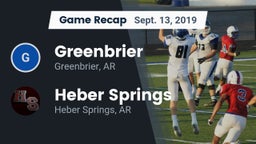 Recap: Greenbrier  vs. Heber Springs  2019