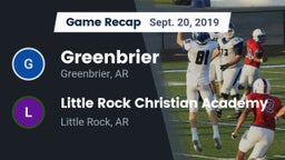 Recap: Greenbrier  vs. Little Rock Christian Academy  2019