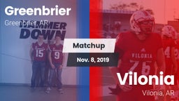 Matchup: Greenbrier High vs. Vilonia  2019
