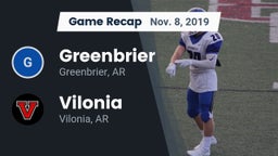 Recap: Greenbrier  vs. Vilonia  2019