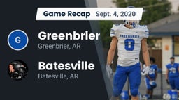 Recap: Greenbrier  vs. Batesville  2020