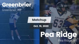 Matchup: Greenbrier High vs. Pea Ridge  2020