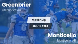Matchup: Greenbrier High vs. Monticello  2020