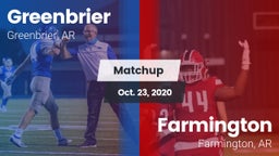Matchup: Greenbrier High vs. Farmington  2020