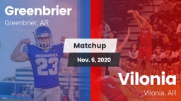 Matchup: Greenbrier High vs. Vilonia  2020