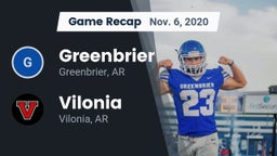 Recap: Greenbrier  vs. Vilonia  2020