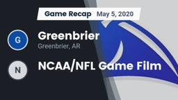 Recap: Greenbrier  vs. NCAA/NFL Game Film 2020