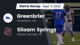 Recap: Greenbrier  vs. Siloam Springs  2022