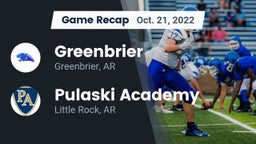 Recap: Greenbrier  vs. Pulaski Academy 2022