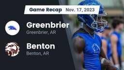 Recap: Greenbrier  vs. Benton  2023