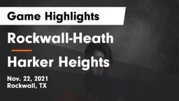 Rockwall-Heath  vs Harker Heights  Game Highlights - Nov. 22, 2021